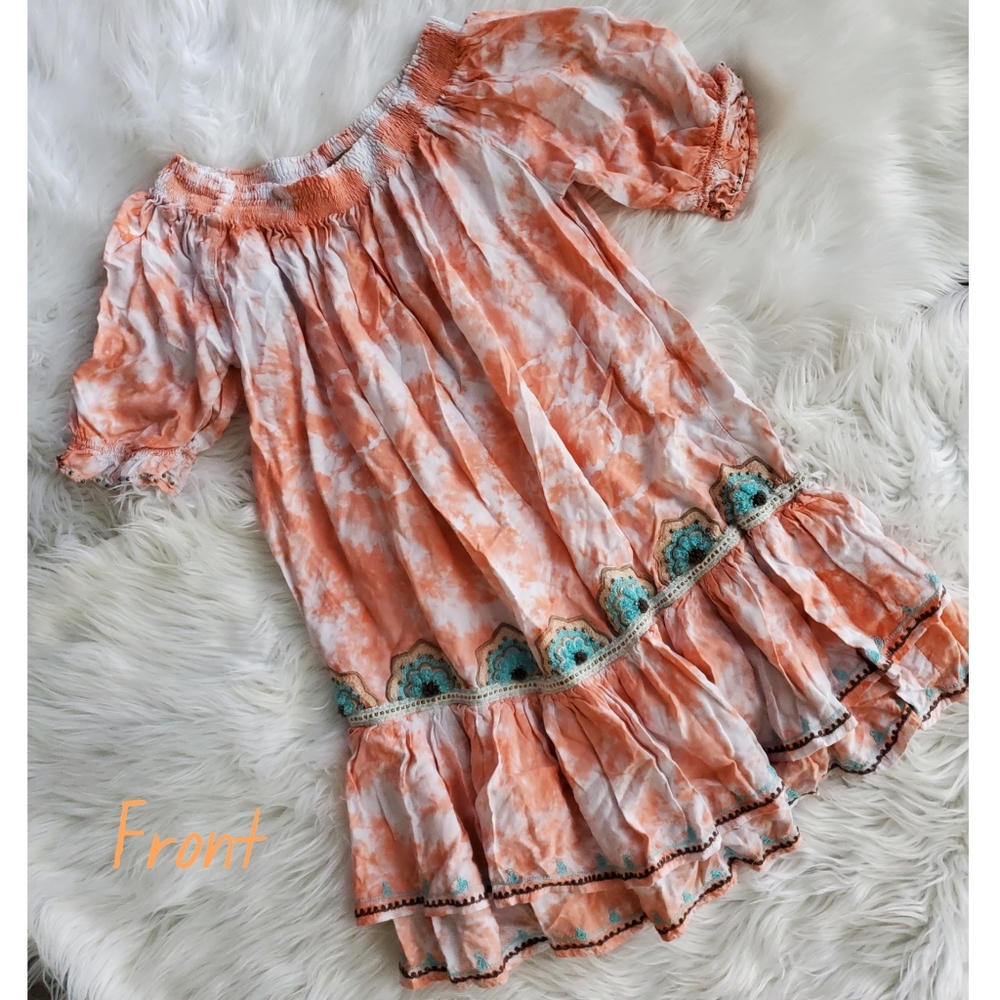 NWOT Kids Mandala Off Shoulder Dress